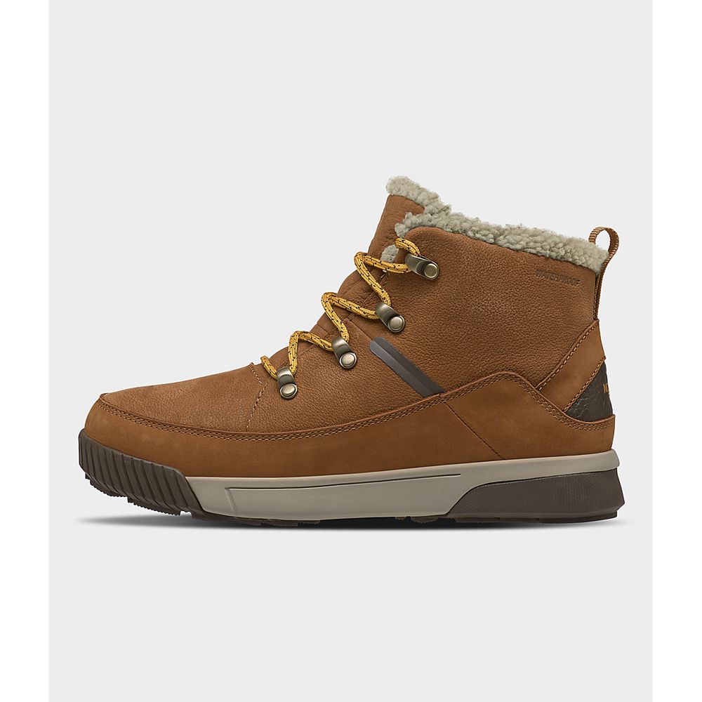 The North Face Boots Womens Australia - The North Face Sierra Mid Lace Wp Brown / Yellow (SHX-864203